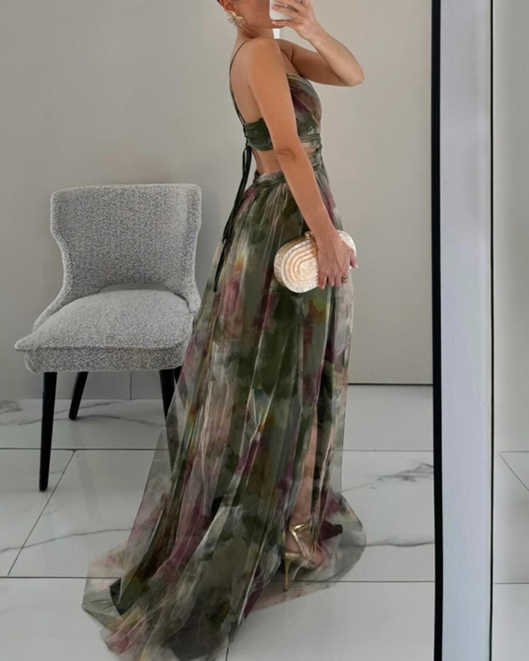 Leah | Charming Floral-Print Maxi Dress