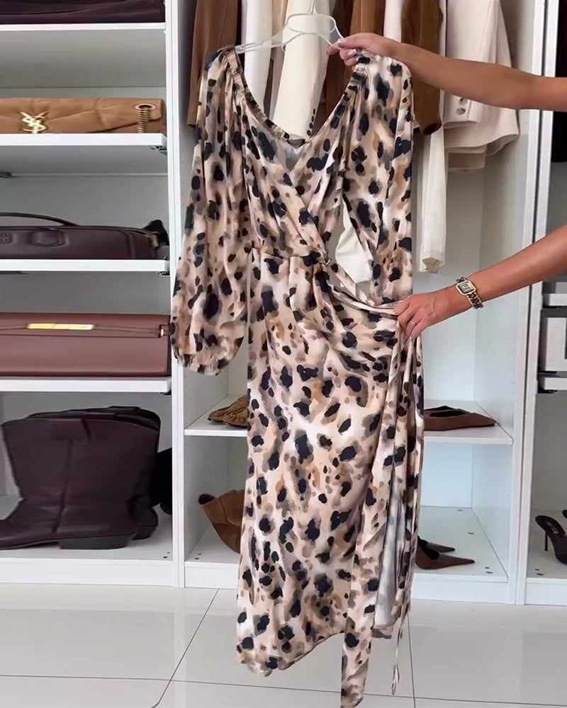 Kendall | Printed V-Neck Sexy Dress