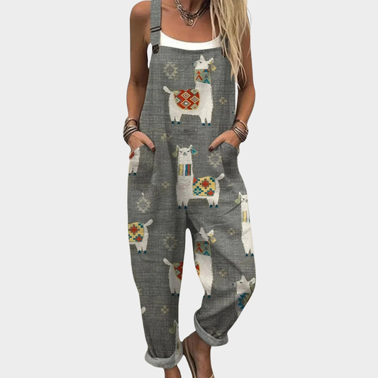 Comfortable Printed Overall
