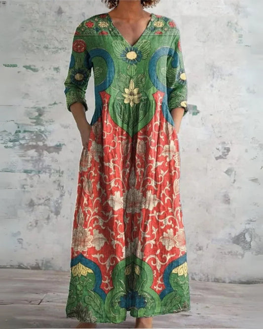 Lucy | Vintage Floral Maxi Dress