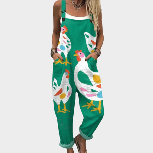 Comfortable Printed Overall