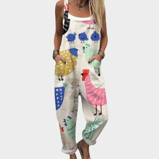 Comfortable Printed Overall