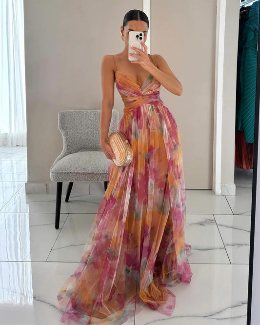 Leah | Charming Floral-Print Maxi Dress