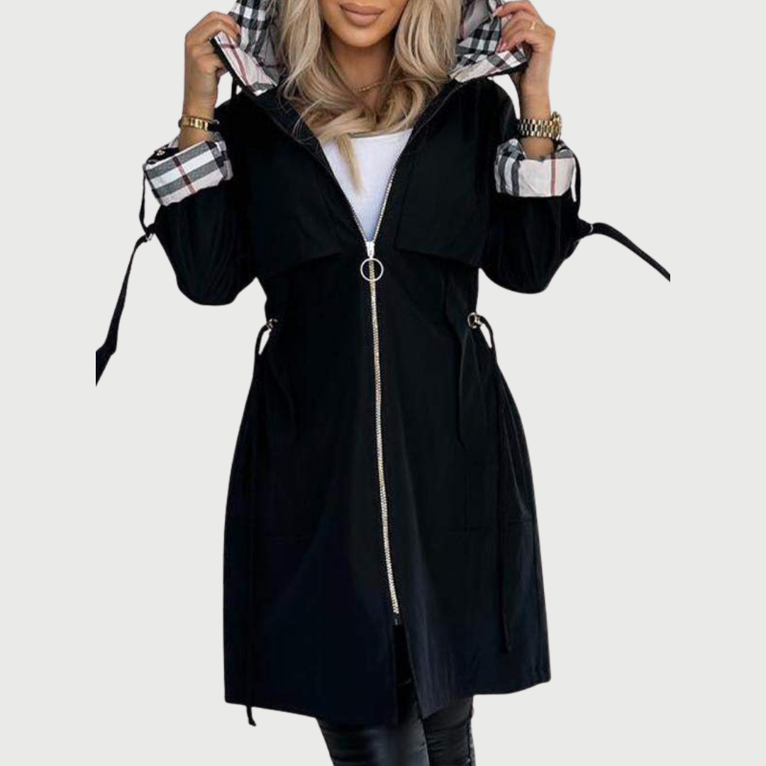 Aurélia | Long Hooded Transitional Jacket