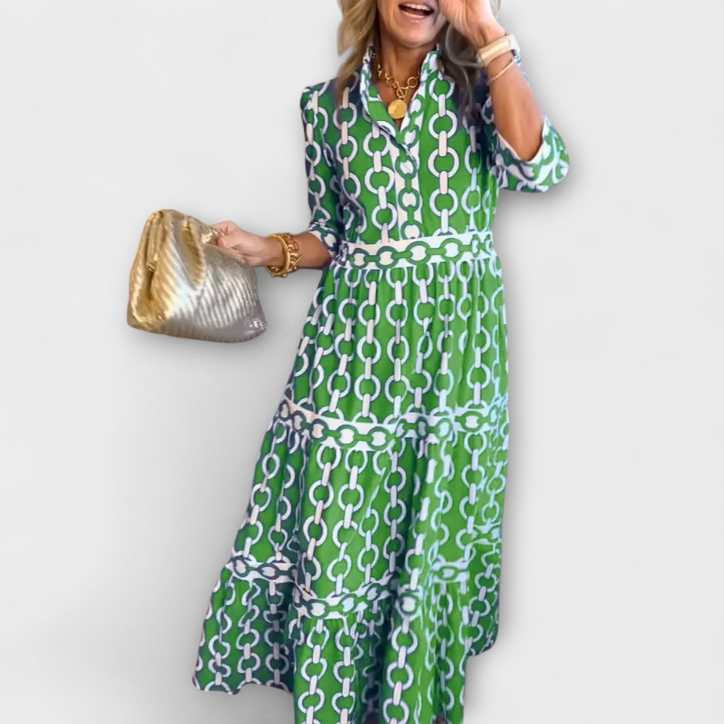 Addison | Midi dress with chain pattern