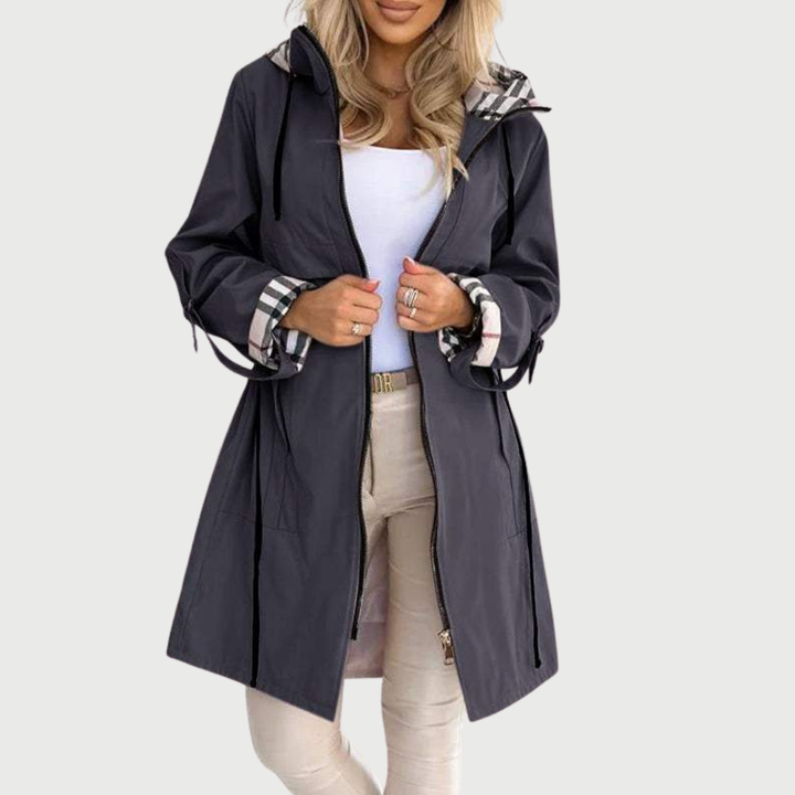 Aurélia | Long Hooded Transitional Jacket