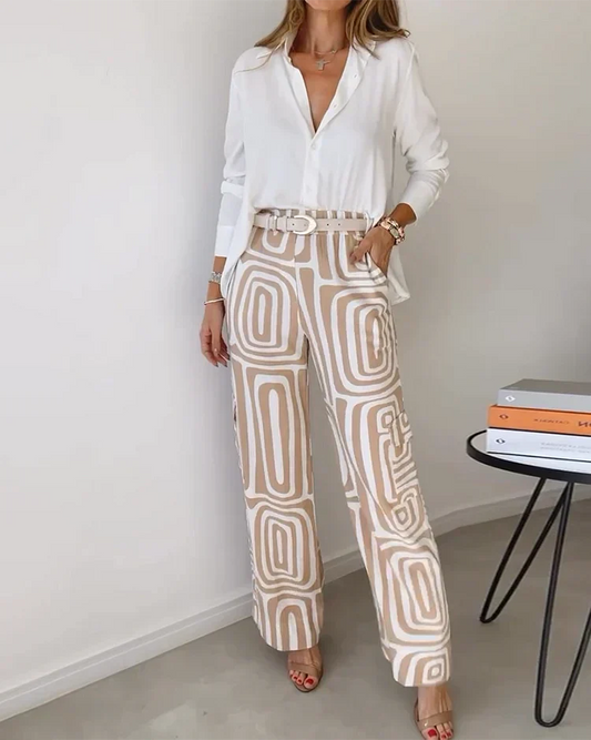 Peyton | Stylish Trouser Set – Includes Blouse and Belt