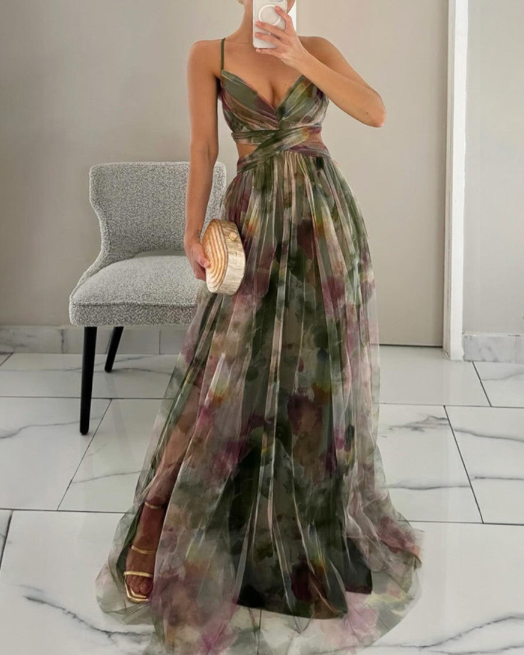Leah | Charming Floral-Print Maxi Dress