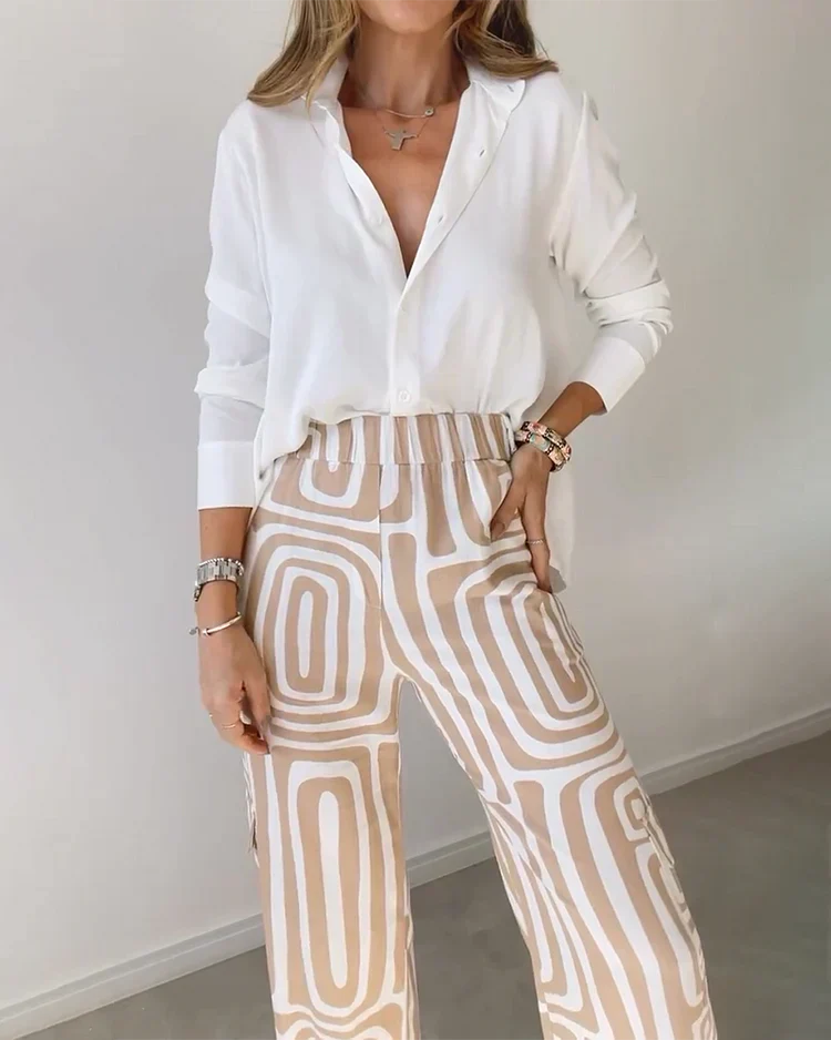Peyton | Stylish Trouser Set – Includes Blouse and Belt