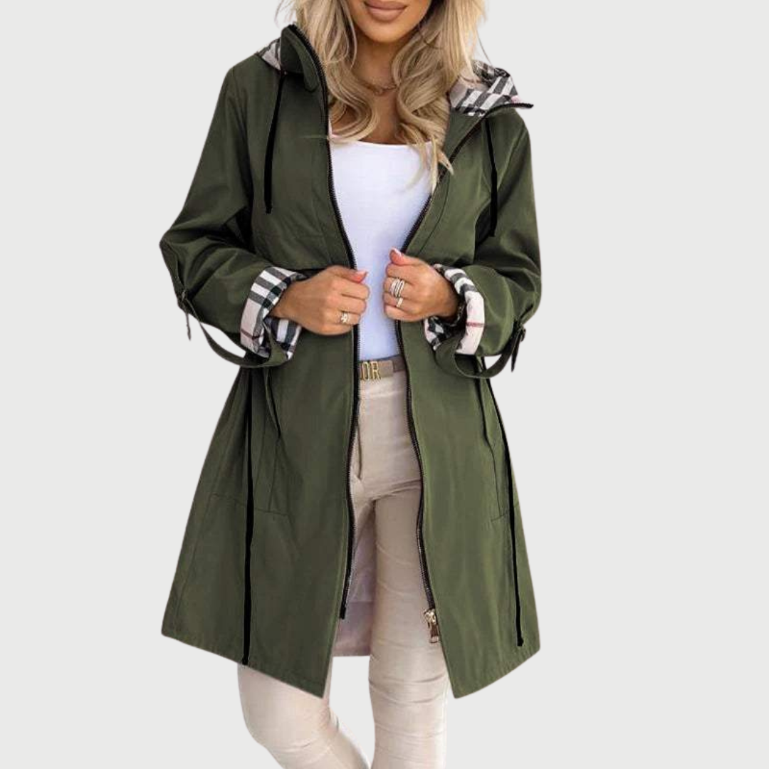 Aurélia | Long Hooded Transitional Jacket
