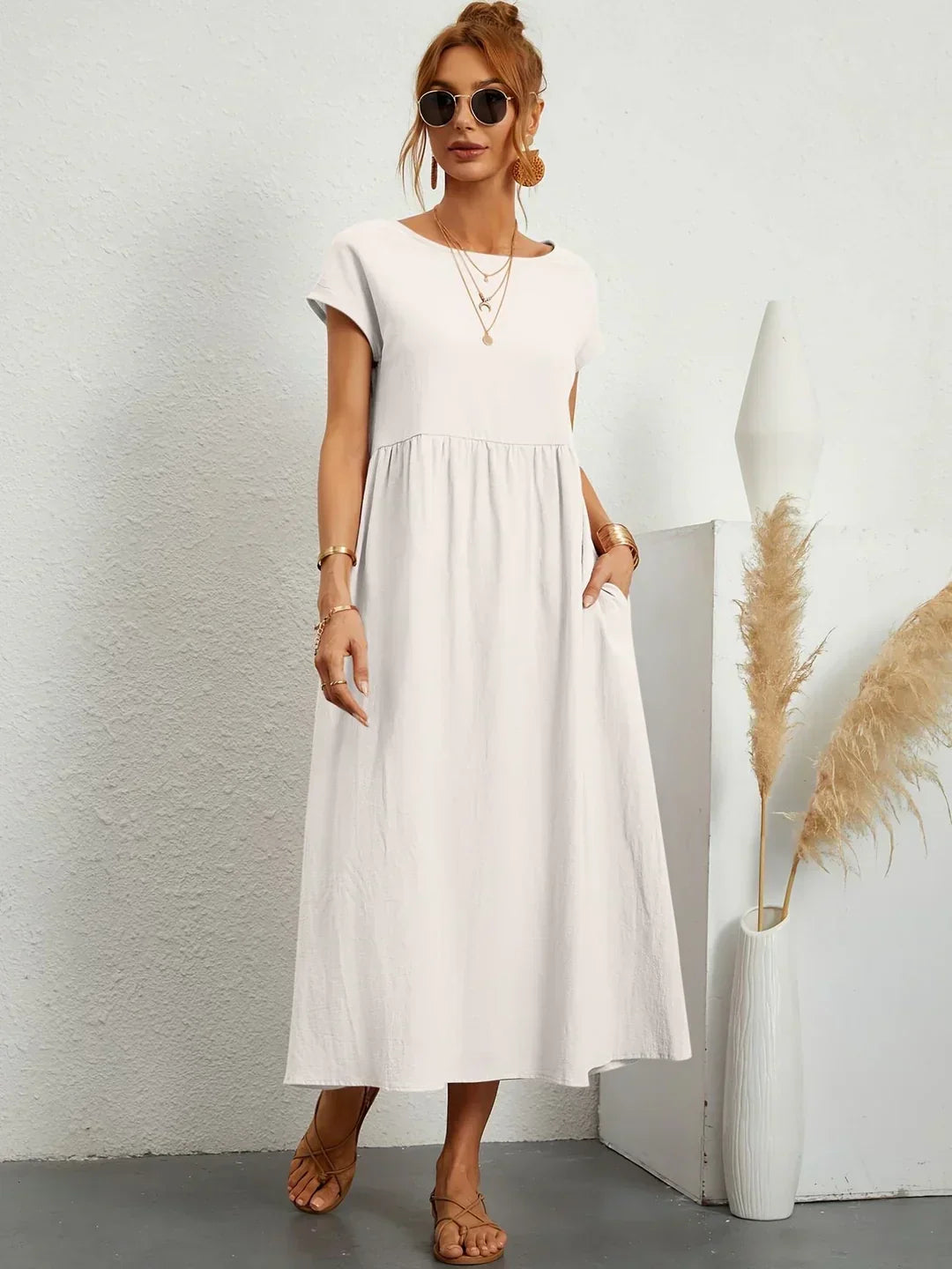Juliana | Timeless Elegance Fluid Midi Dress