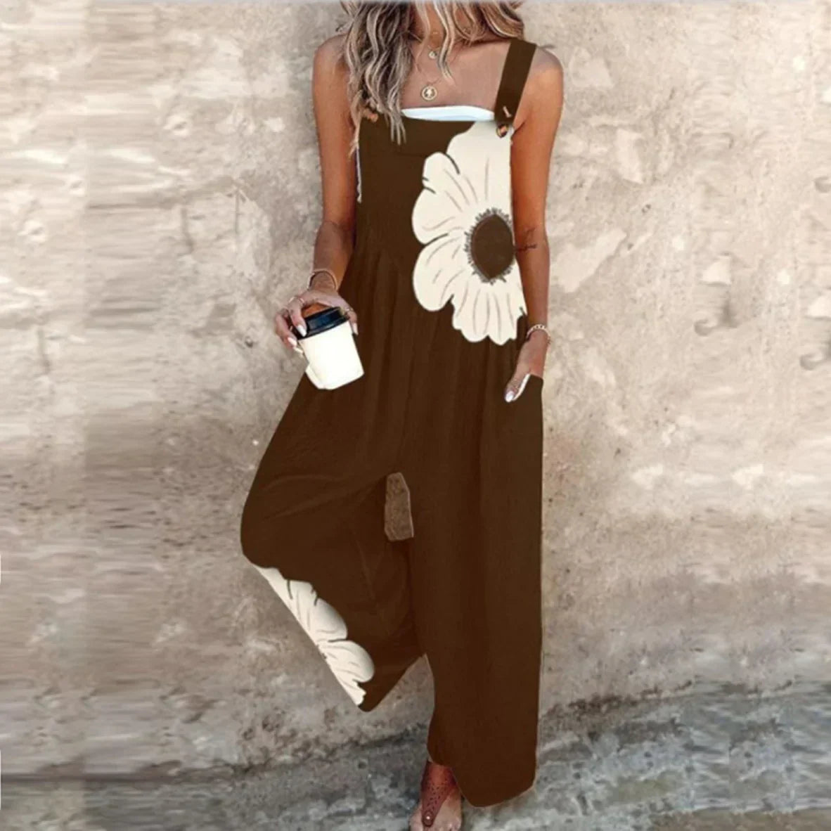 Comfortable Printed Overall