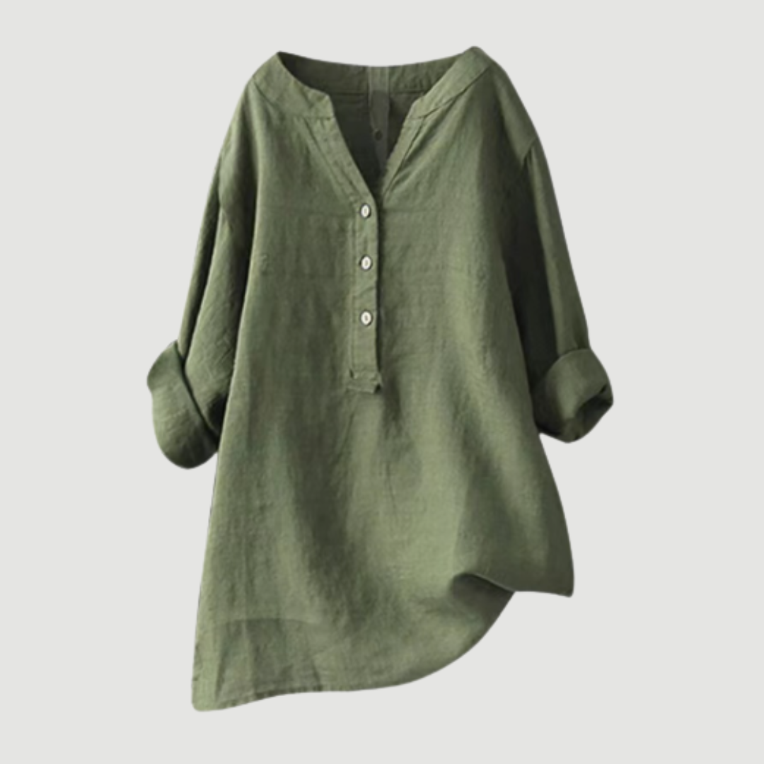 Margot | Relaxed Linen Button Tunic
