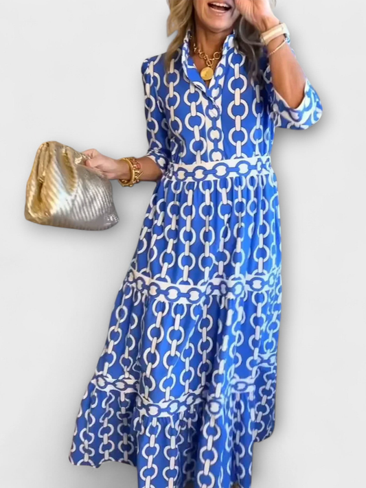 Addison | Midi dress with chain pattern