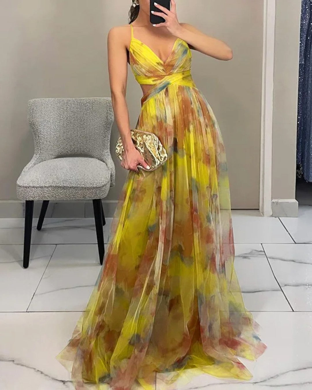 Leah | Charming Floral-Print Maxi Dress