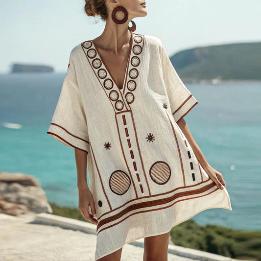 Grace – Relaxed V-Neck Tunic Dress
