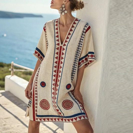 Helen – Embroidered Tunic Dress