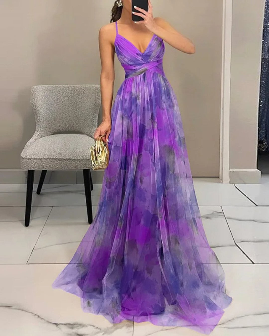 Leah | Charming Floral-Print Maxi Dress