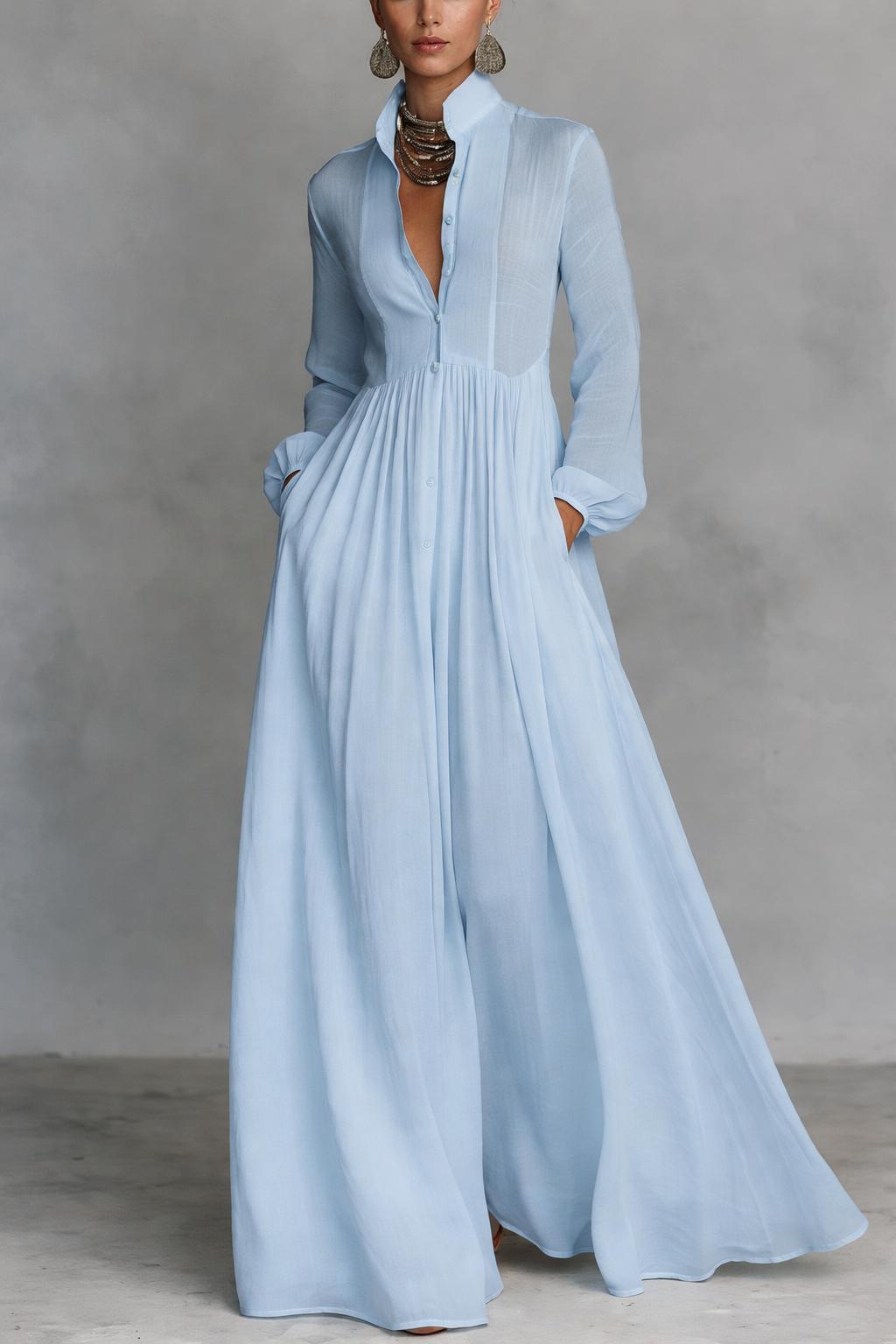 Kayla | Flowing Button-Front Maxi Dress