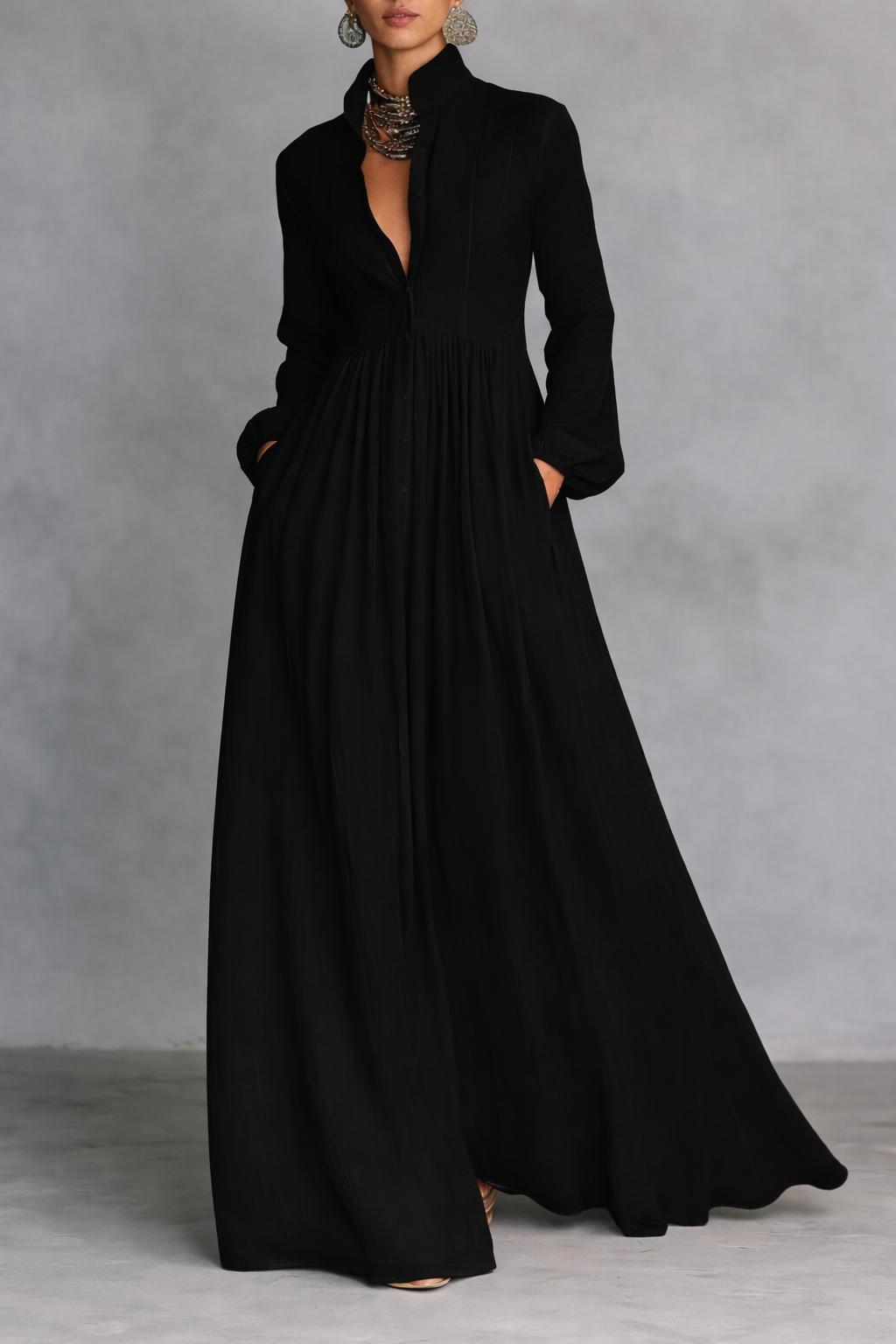 Kayla | Flowing Button-Front Maxi Dress