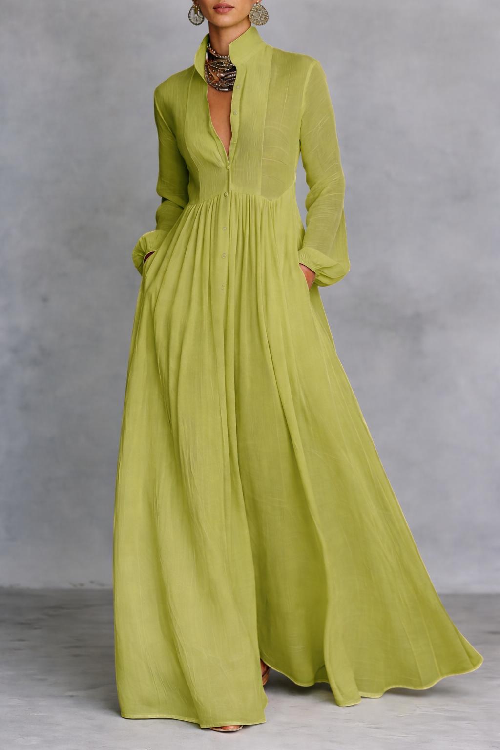 Kayla | Flowing Button-Front Maxi Dress