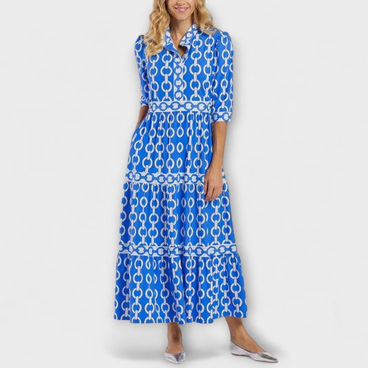 Addison | Midi dress with chain pattern