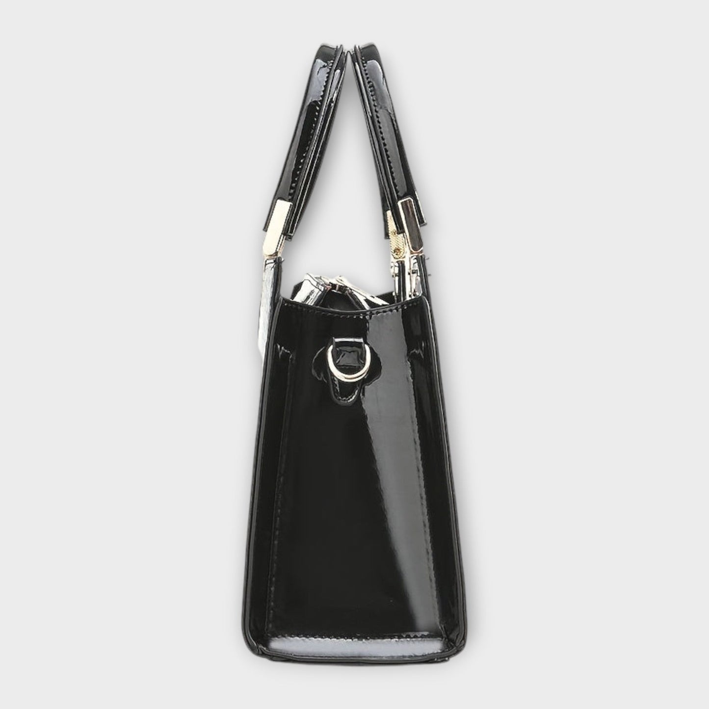 Zoey - Glossy Crocodile Pattern Handbag