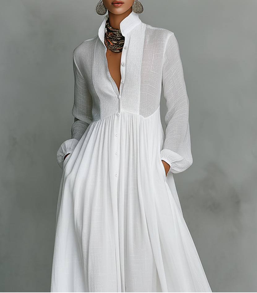 Kayla | Flowing Button-Front Maxi Dress