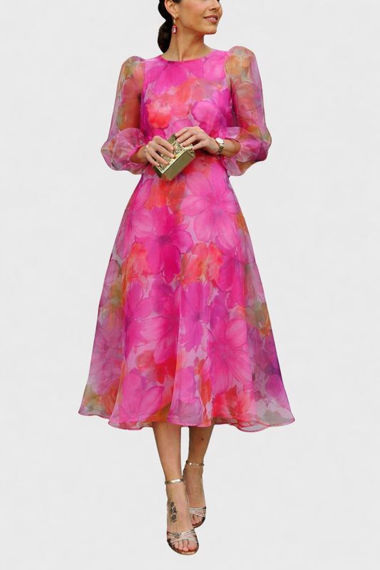 Naomi | Floral Print Midi Dress
