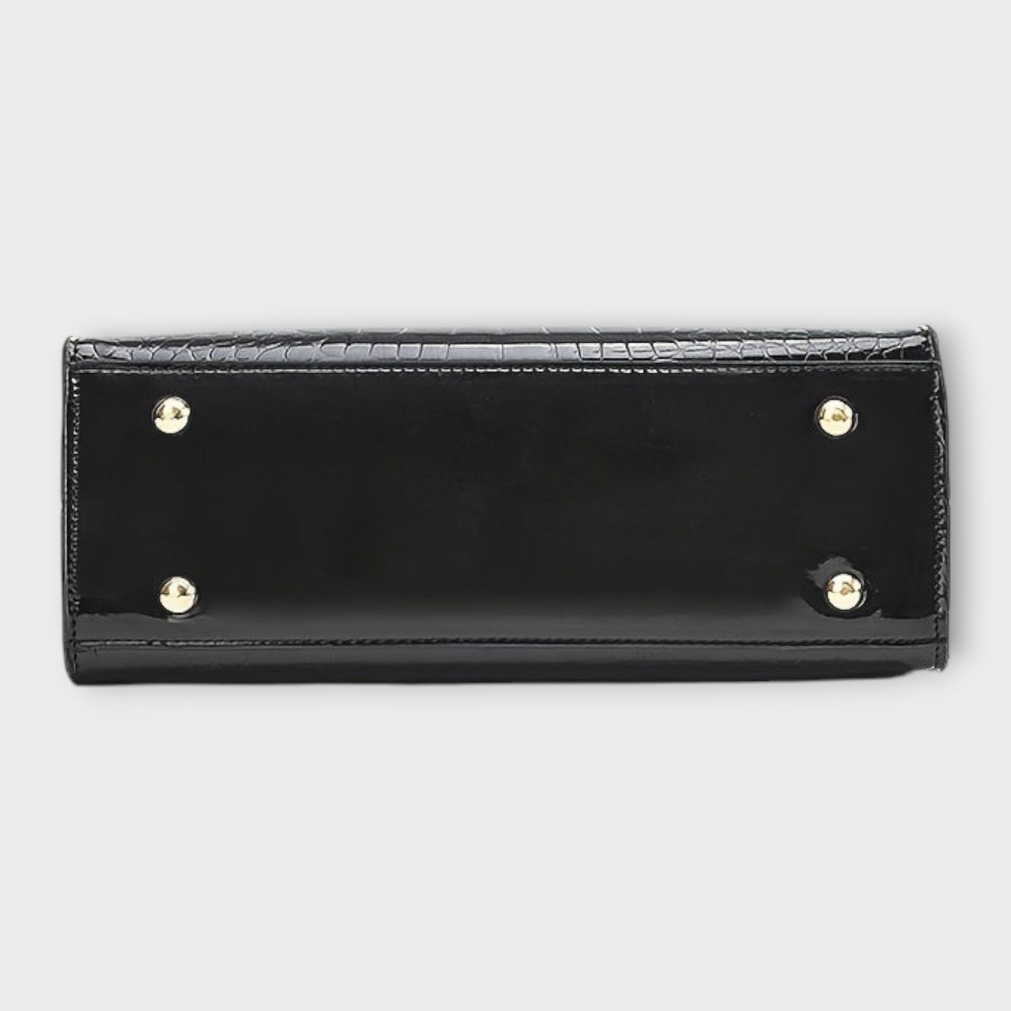 Zoey - Glossy Crocodile Pattern Handbag