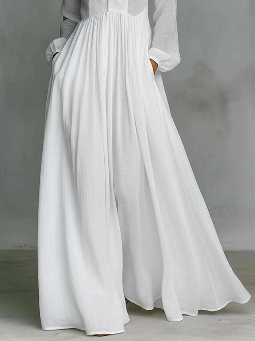 Kayla | Flowing Button-Front Maxi Dress