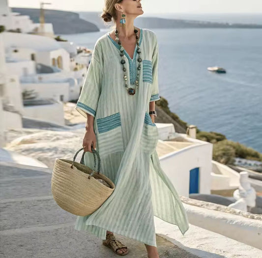 Mary – Striped Resort Tunic Dress